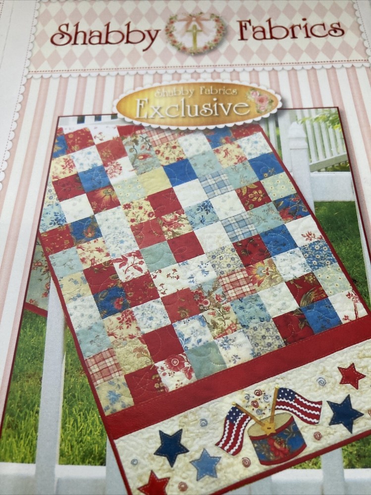 American Glory Table Runner Pattern by Shabby Fabrics used