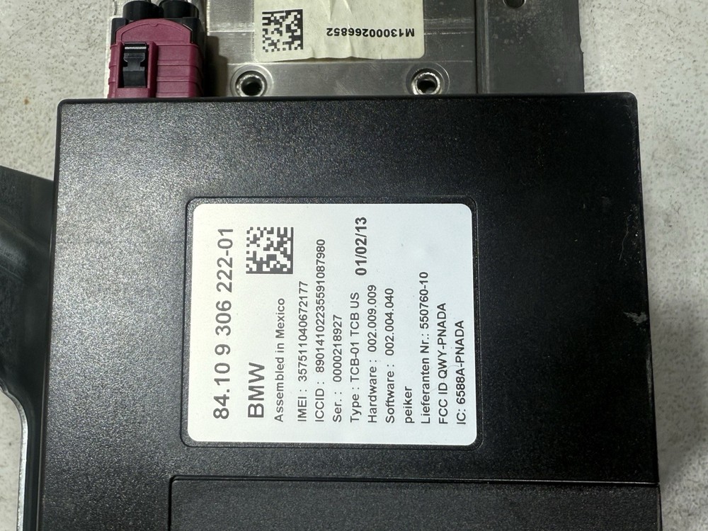 12-16 BMW 528I XDRIVE BLUETOOTH TELEMATICS COMMUNICATION COMPUTER MODULE OEM
