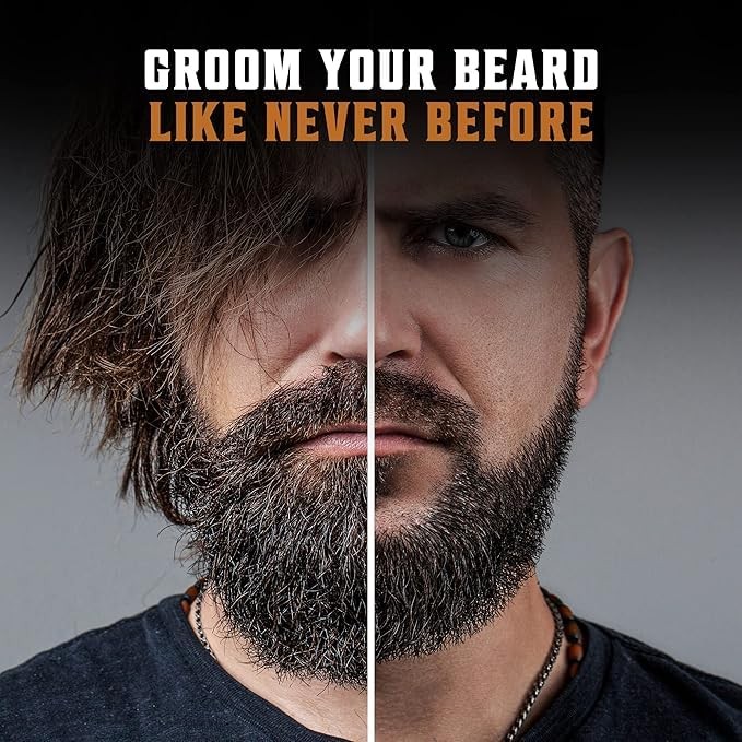 Viking Revolution Beard Comb & Brush Set for Men &