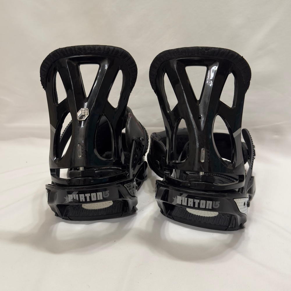 BURTON CARTEL SNOWBOARD BINDINGS W/ HARDWARE 2007 MEDIUM BLACK GREY USED