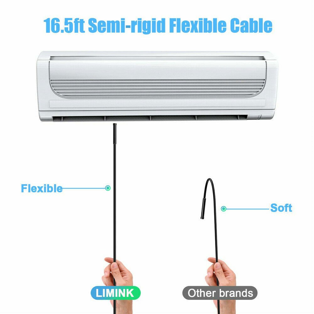 5M WiFi Snake Borescope Endoscope 8.5mm Inspection Camera for iPhone Android iOS