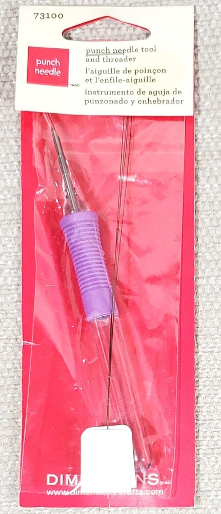 Dimensions PUNCH NEEDLE EMBROIDERY TOOL & Threader 73100 NEW in Pkg.