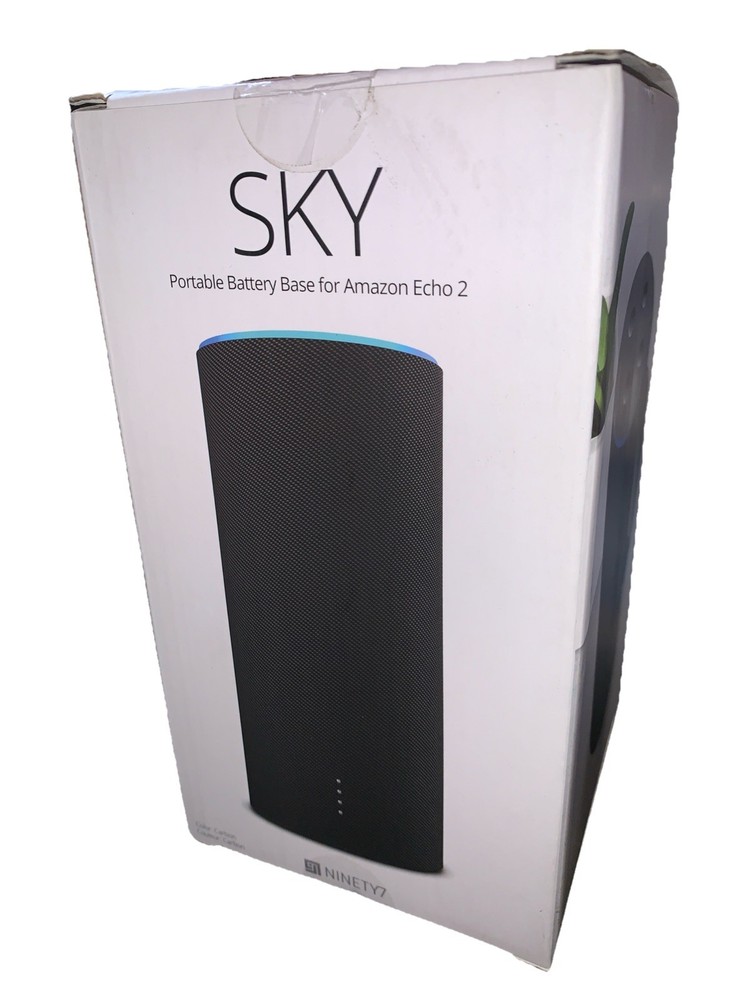 Ninety7 Sky Portable Battery Base for Amazon Echo 2 - Carbon