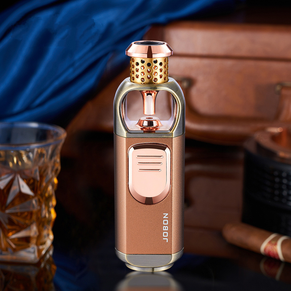 Premium Blue Flame Windproof Metal Torch Lighter Refillable Cigar Igniter