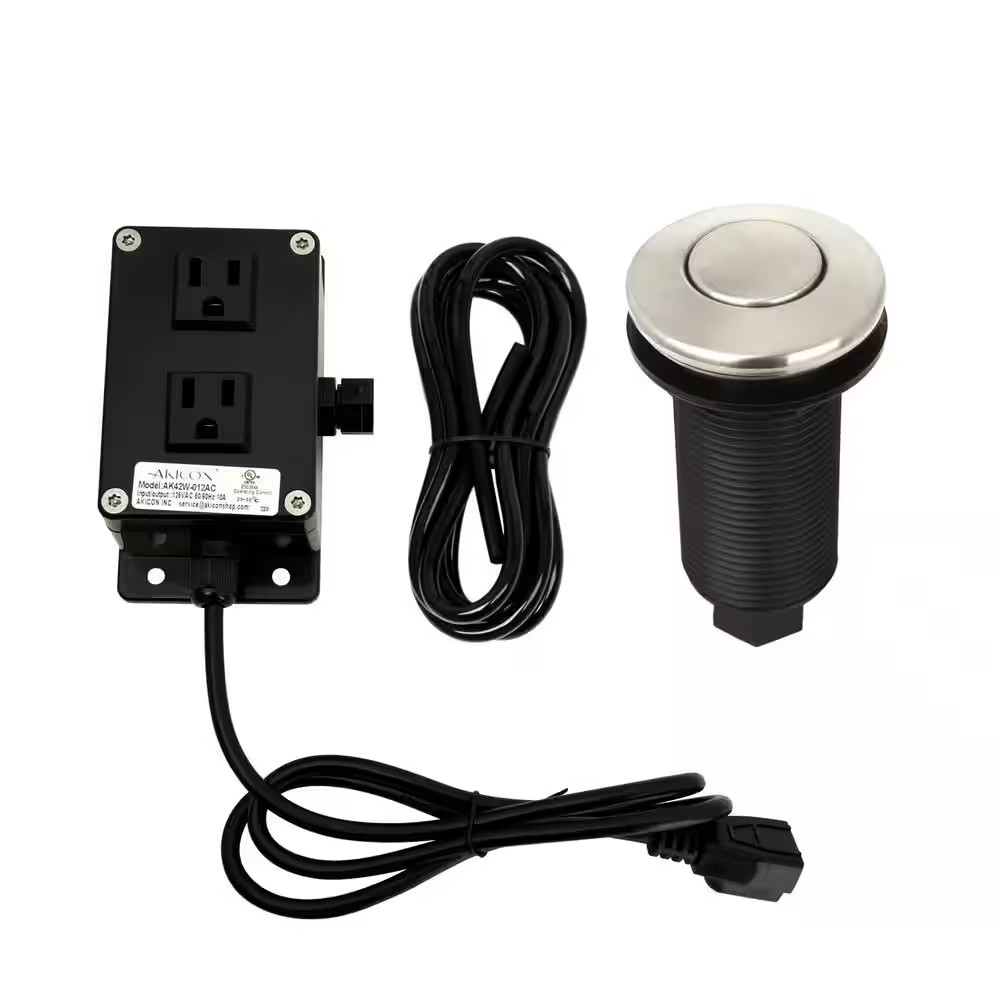 Brushed Nickel Garbage Disposal Kitchen Air Switch Kit