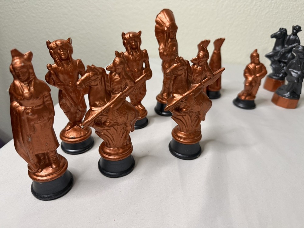 Atlantic Mold Chess Replacement Piece Black Western Ranch Ceramic People