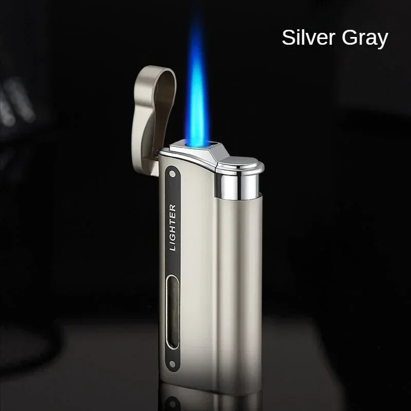 Metal Refillable Butane Torch Lighter Pipe Cigar Lighter Jet Flame Lighter LED