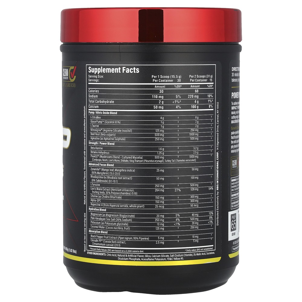 IMPACT™ PUMP XTREME, Pineapple Mango, 1.02 lbs (465 g)