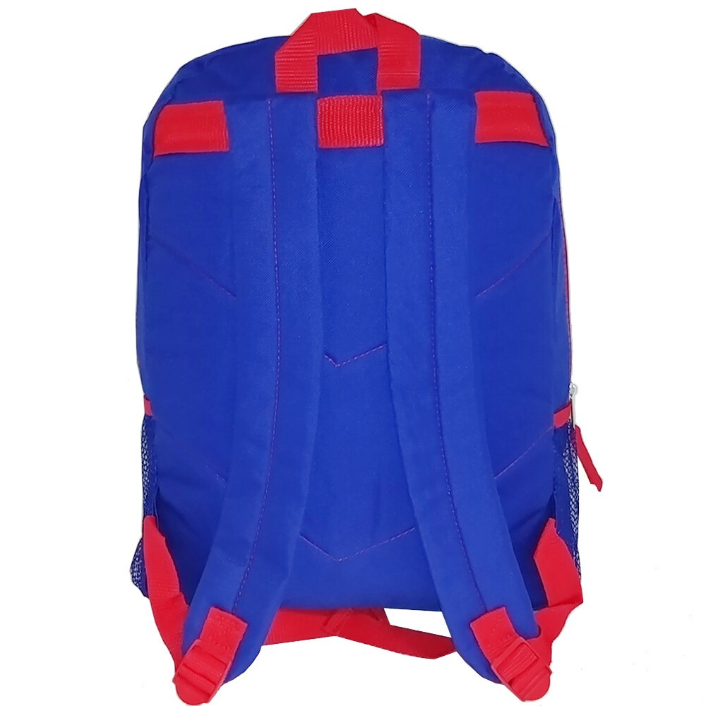 Marvel Spiderman Molded Chest 16" Backpack School Bag, Blue/Red