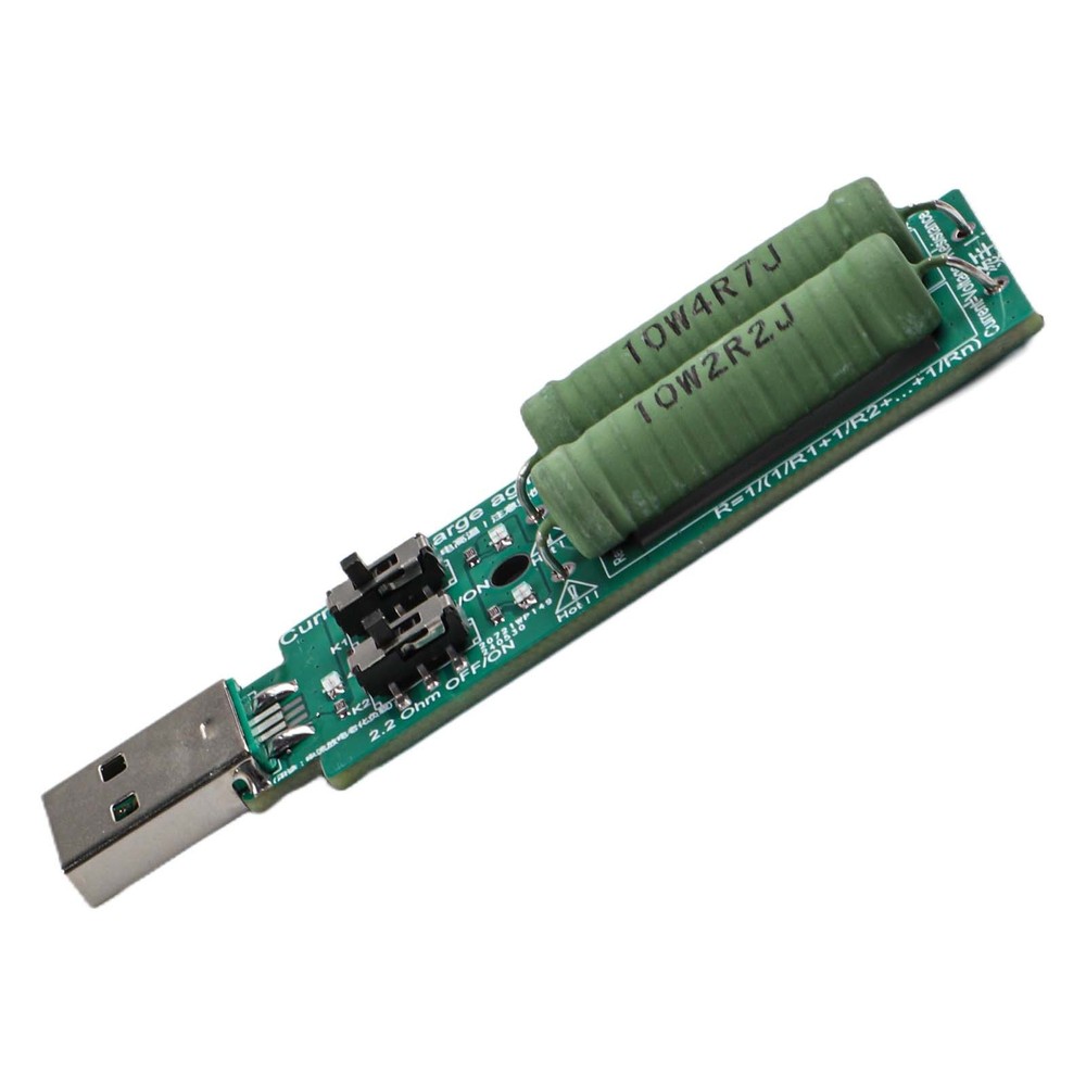 Discharge Load Resistor with Switch for Mobile Power Bank and USB Power Testing