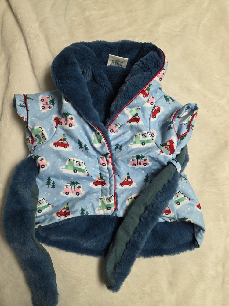 Merry And Bright Dog Fleece Christmas Robe, Medium