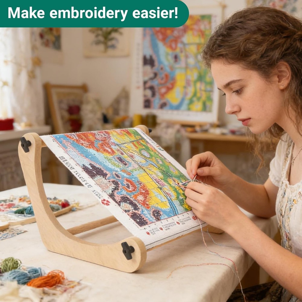 Adjustable Embroidery Stand Table Frame Cross Stitch Aid
