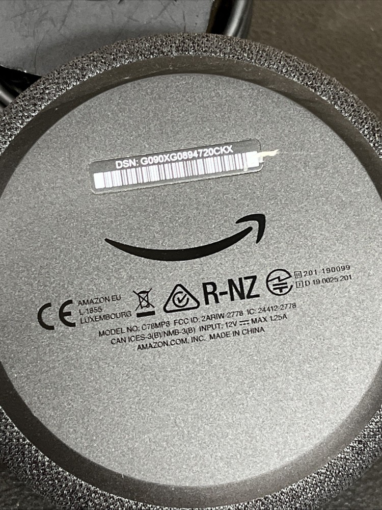 Amazon Echo Dot 3rd Generation Black Smart Speaker C78MP8 Cord Included Tested