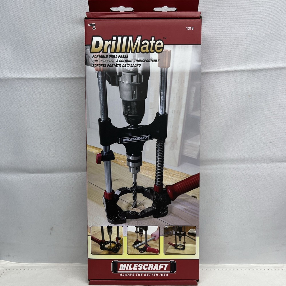 Milescraft 1318 DrillMate Portable Drill Guide - Drill Guide Attachment - New
