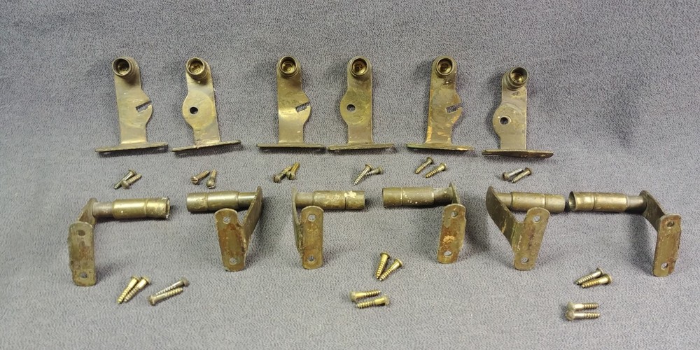 12 Brass Look Inside Curtain Rod Barrel Bracket Spring Surface Mount Hardware