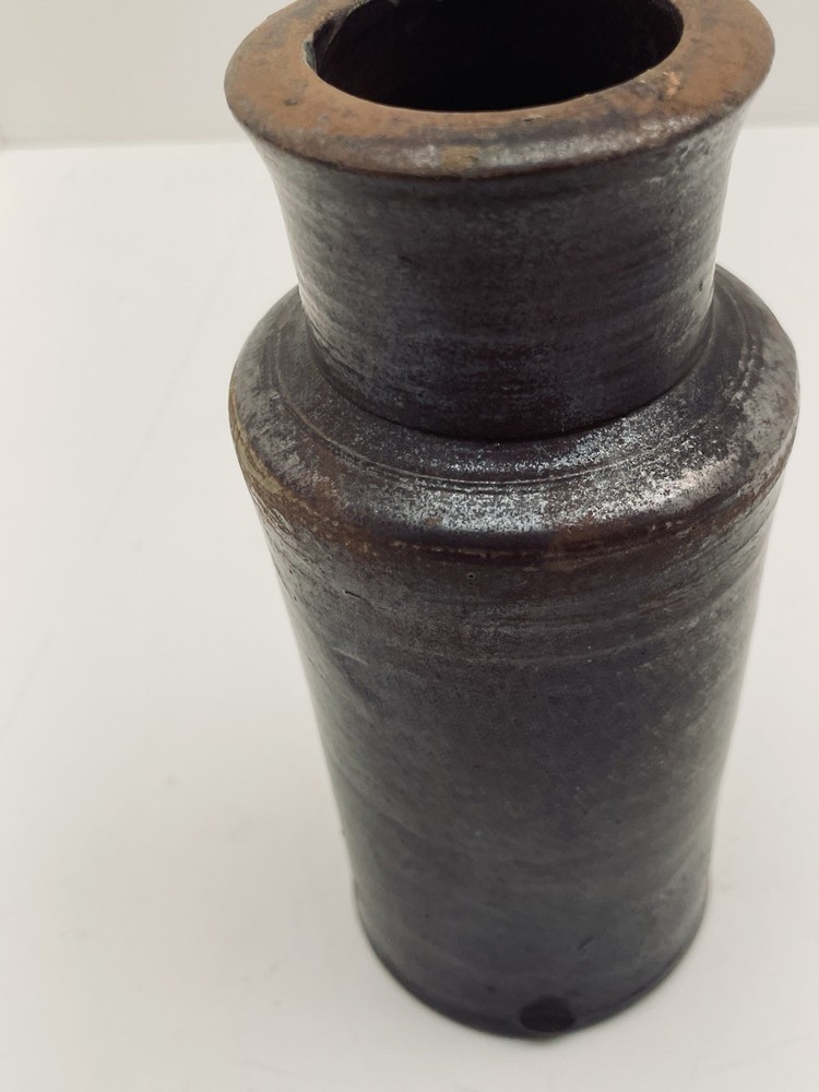 Vintage Blacking Bottle 6” H, 3” W