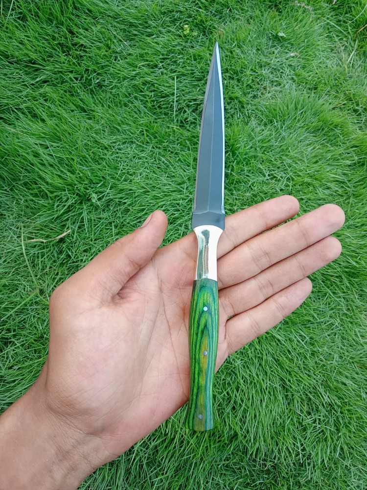 CUSOM Handmade D2 DAGGER  HUNTER BOOT THROWING KNIFE POWDER COATING BLADE