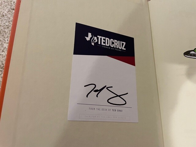 Green Eggs And Ham Signed By Ted Cruz