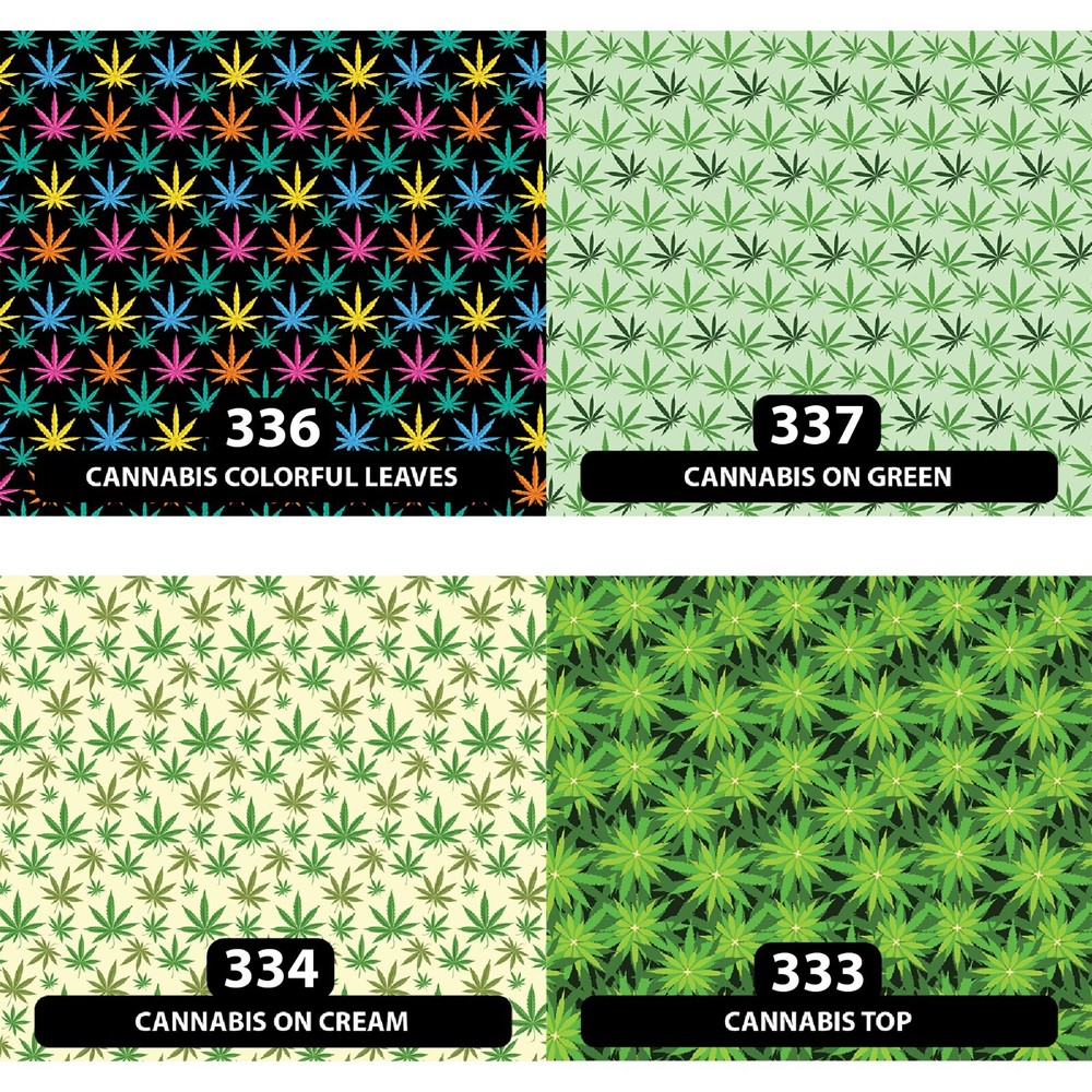 4/20 Patterned HTV for fabrics (Cannabis patterns) 13.5" ROLL **FREE SHIPPING**