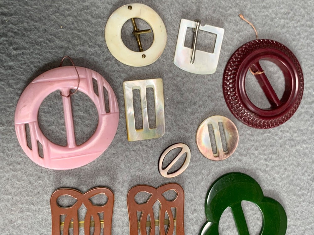 Vintage Assorted Plastic Belt Buckles