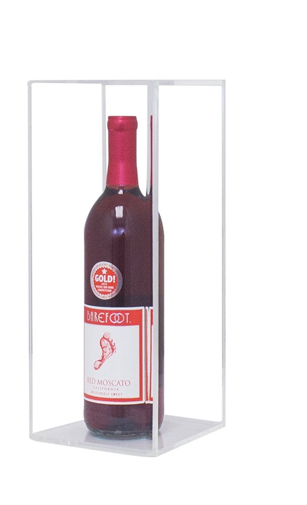 Deluxe Clear Back Acrylic Wine Bottle Display Case (A017-CB)
