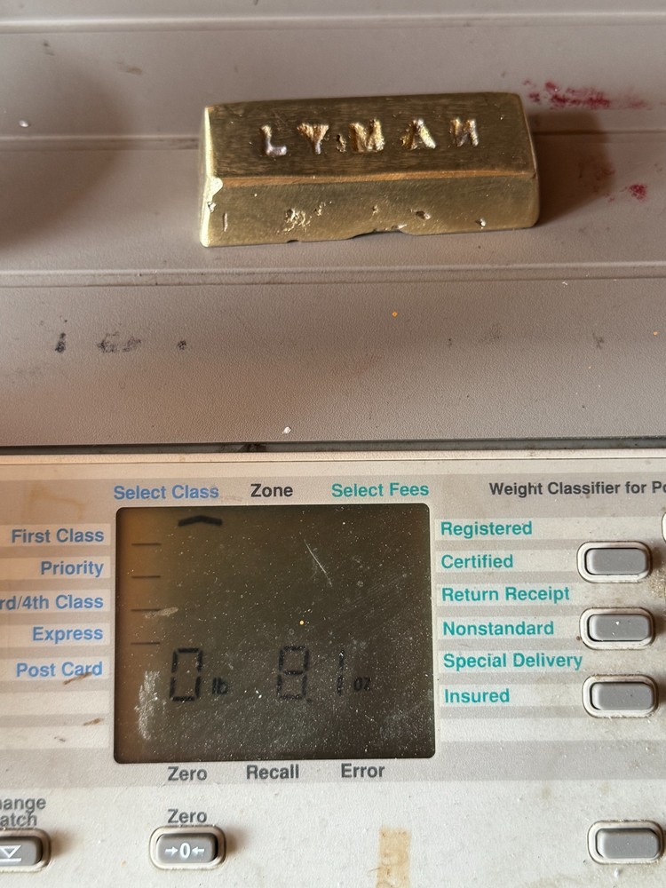 Small 3" Cast Recycled Yellow Brass Metal Solid Mini Ingot Bricks 2.5lb Total