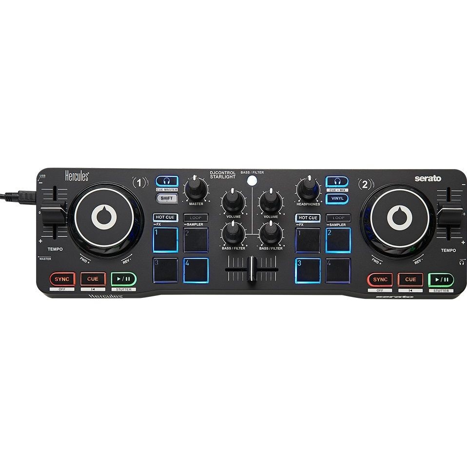 Hercules DJ Starter Kit | Starlight USB DJ Controller with Serato DJ Lite