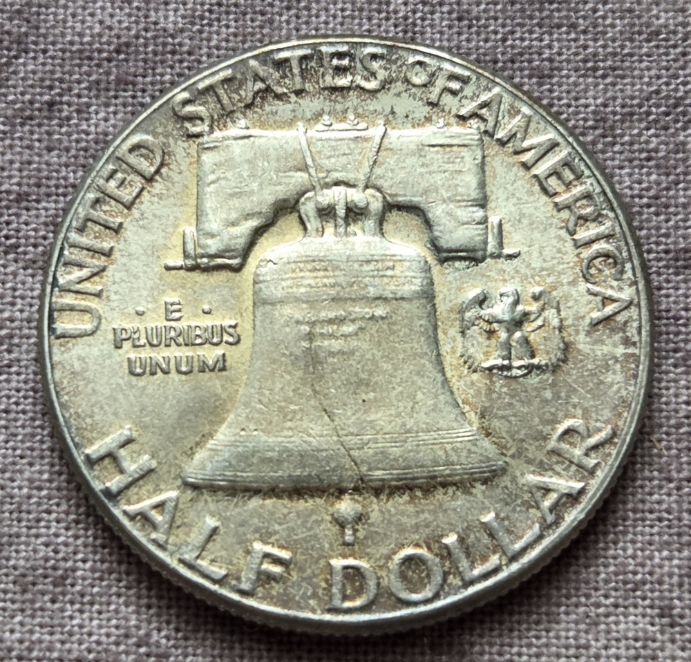 1958 P FRANKLIN SILVER HALF DOLLAR AU