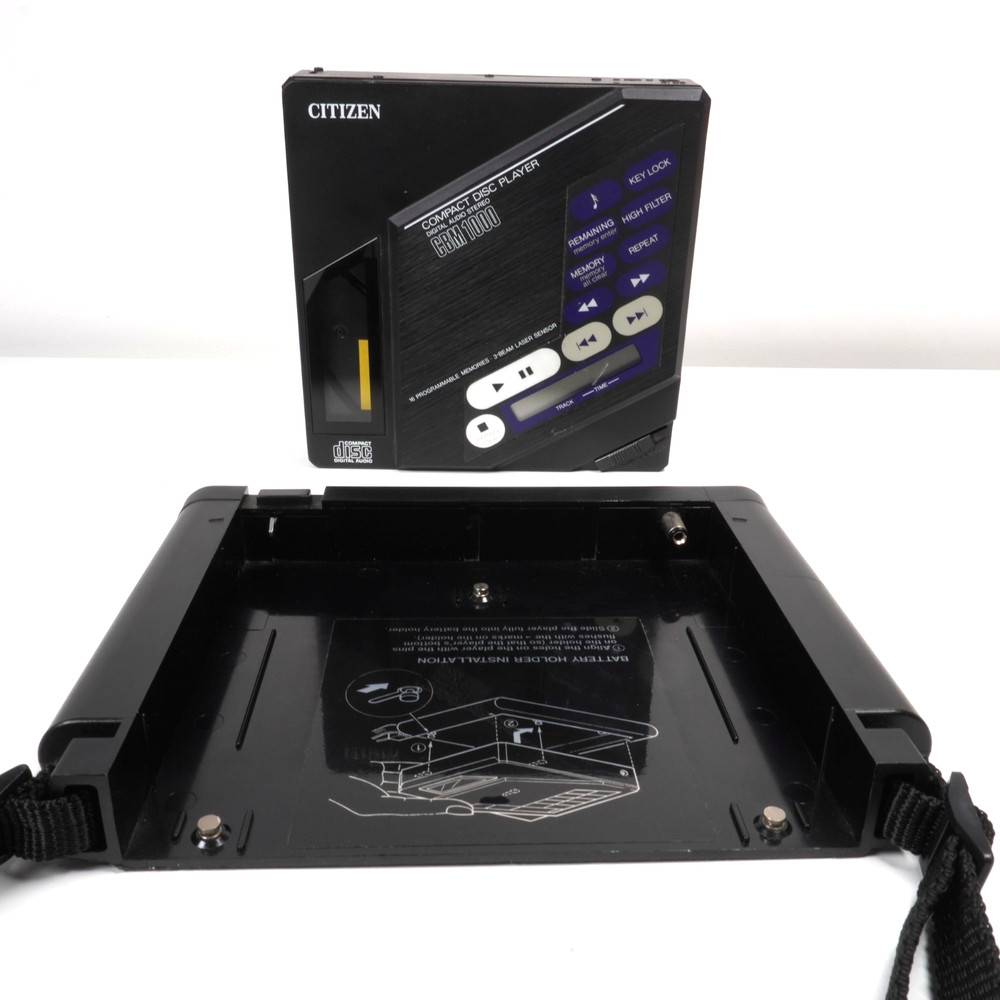 Citizen CBM 1000 Digital CD Discman Compact Disc + Battery Pack - Working!