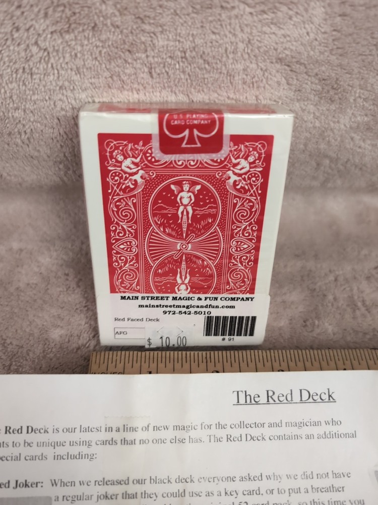 BICYCLE Red Faced Deck PLAYING CARDS POKER SIZE Magic Makers
