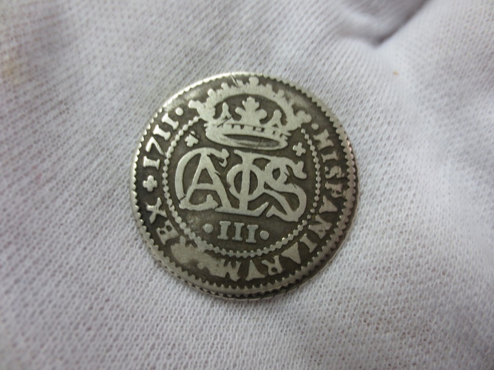 1711 Spain 2 Reales Silver Coin
