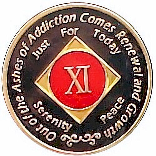 11 Year NA Anniversary Medallion - TRINABLK