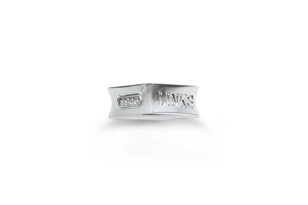 Links Sterling Silver Square ring with founding date