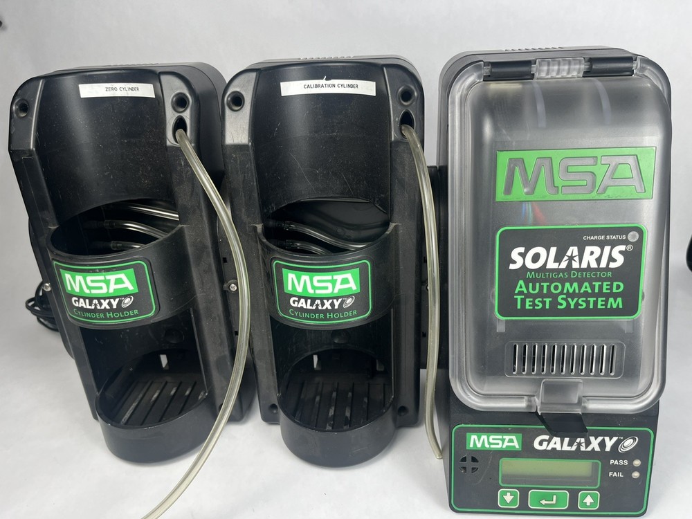 MSA Galaxy Solaris MultiGas Detector Automated Test System & Cylinder Holders