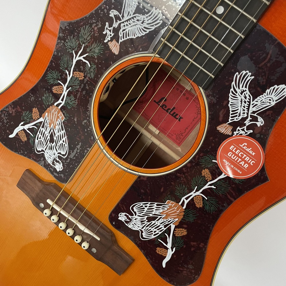 Hollow Body 6 String J45 Acoustic Electric Guitar Solid Spruce Top Bone Nut