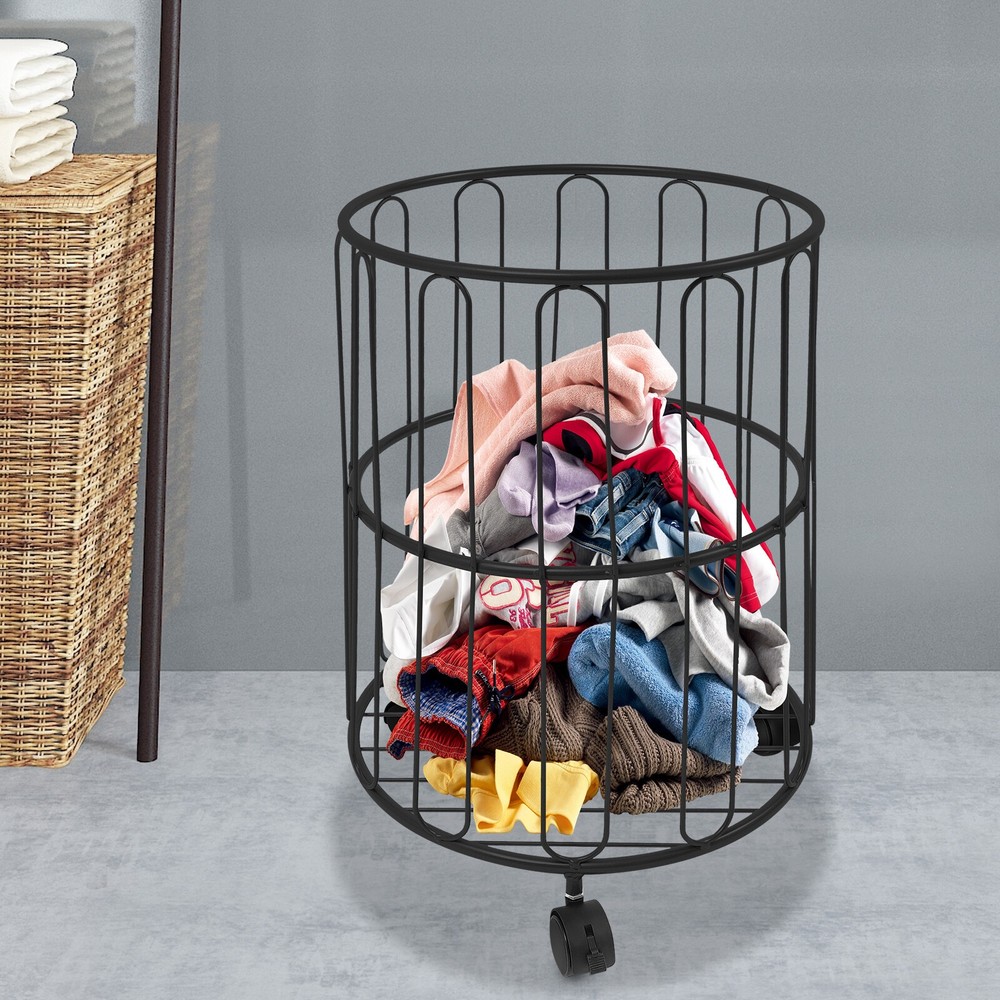 Laundry Hamper with Wheels Clothes Laundry Basket Rolling Laundry Cart