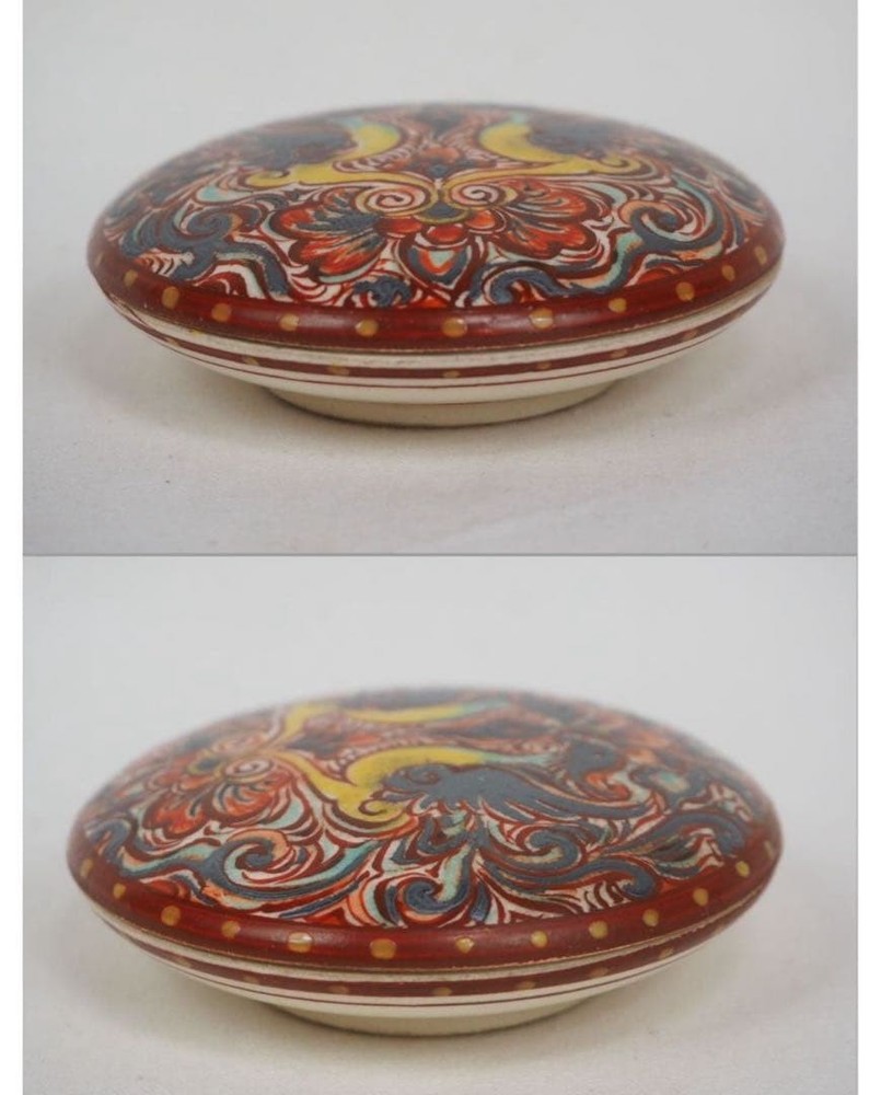 Antique Phoenix Pattern Incense Container Tea Ceremony Item Japan multicolor