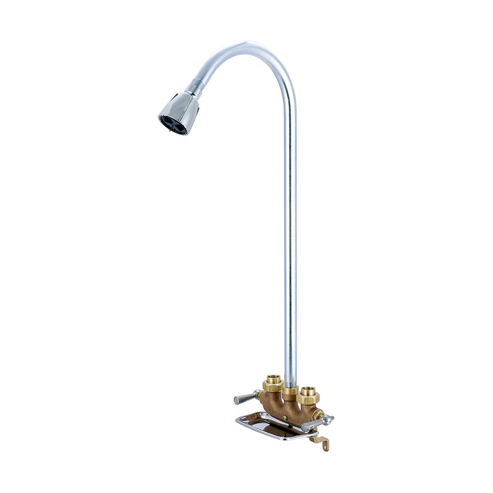 Central Brass 0477 Double Handle Utility Shower - Brass