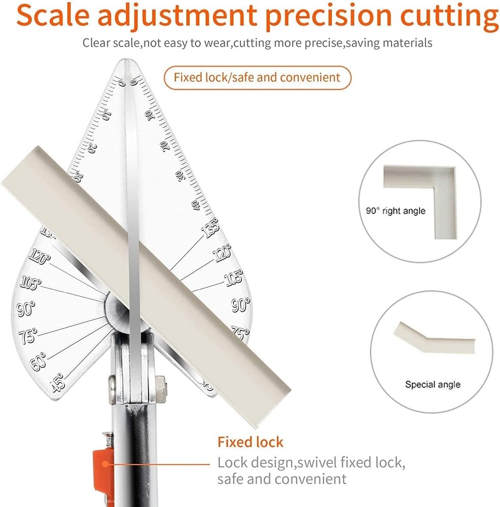 Multi Angle Miter Shear Cutter Hand Tools,45-135 Degree Adjustable Angle Scis...