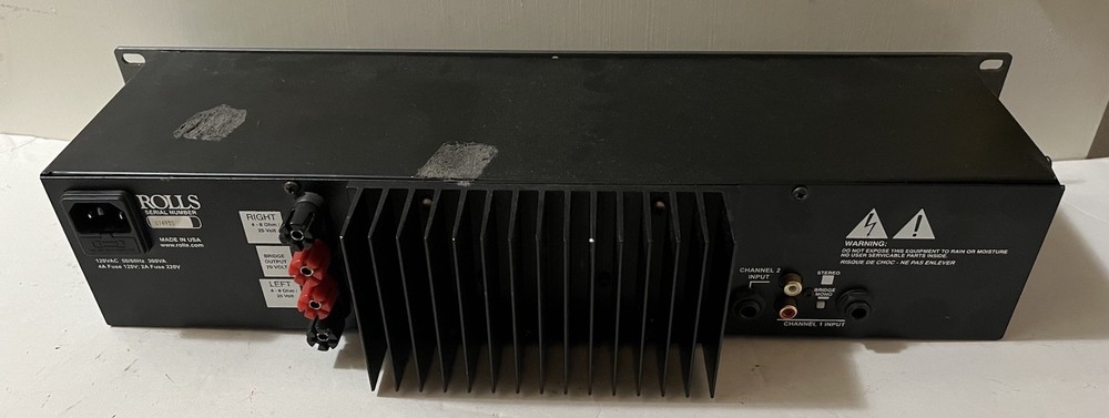 Rolls RA200 Rackmount Mosfet Power Amplifier - Tested