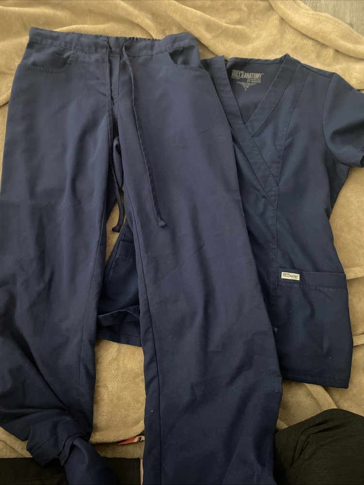 Greys Anatomy Navy Scrub Set Small