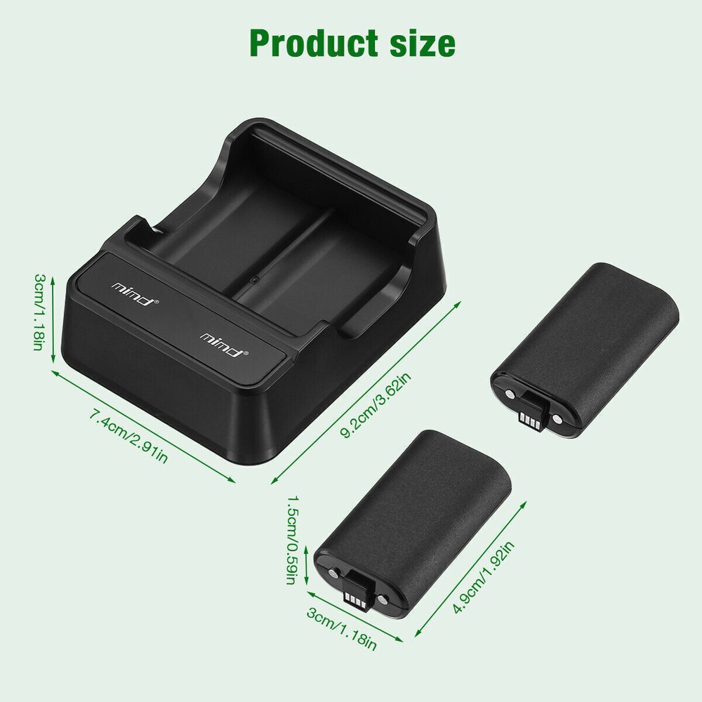 2Pcs Xbox Series X/S Xbox One Rechargeable Controller Battery Pack For Microsoft