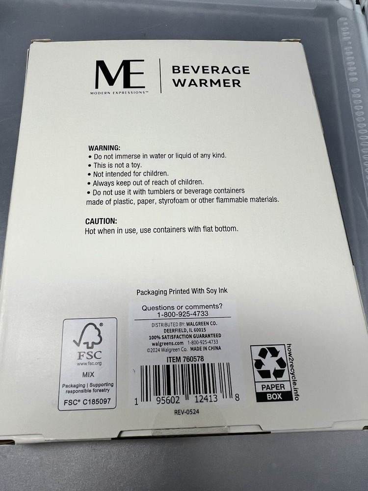 Modern Expressions Beverage Warmer Open Box
