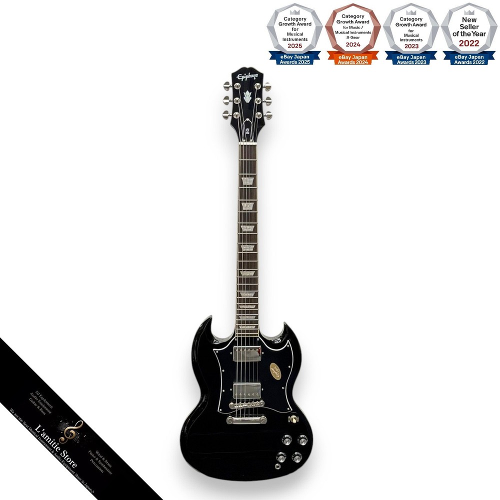Epiphone SG Standard Ebony Electric Guitar Solid Body Versatile