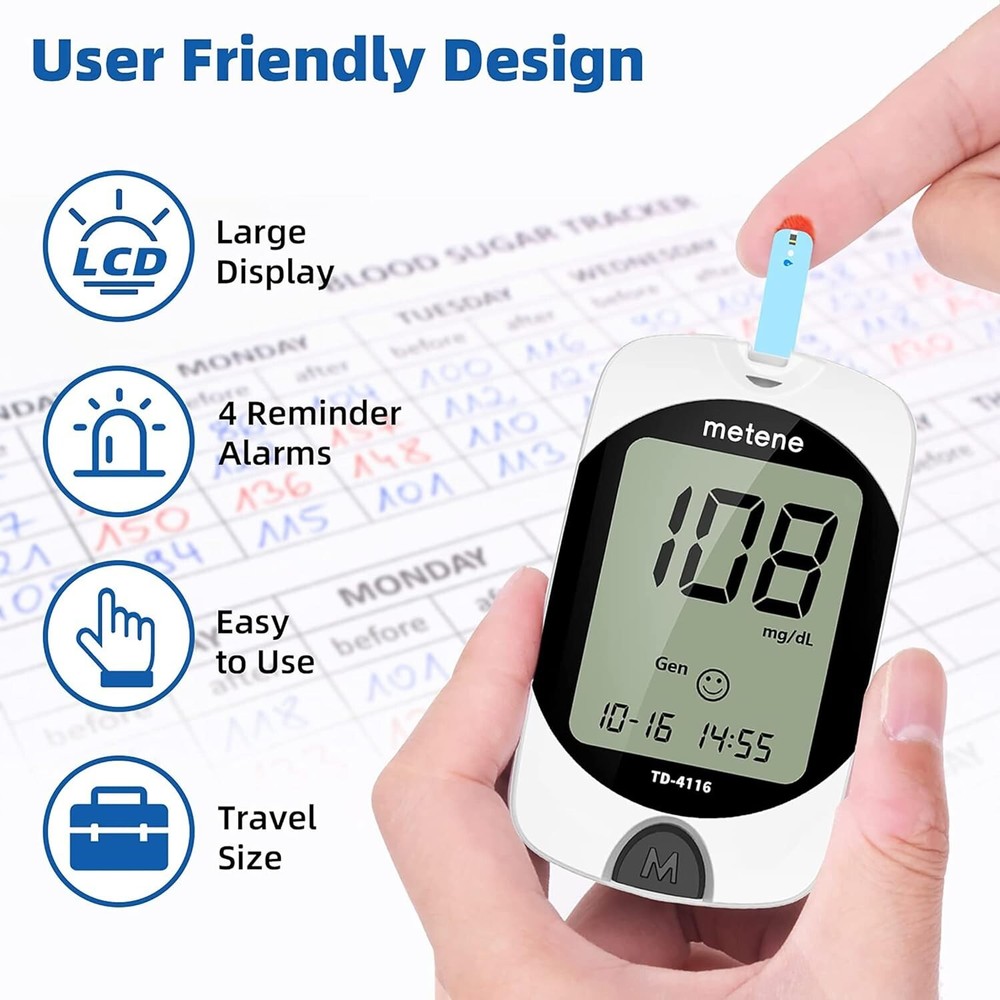 Precision Glucometer Kit - Advanced All-in-One - Large Display - Easy to Use