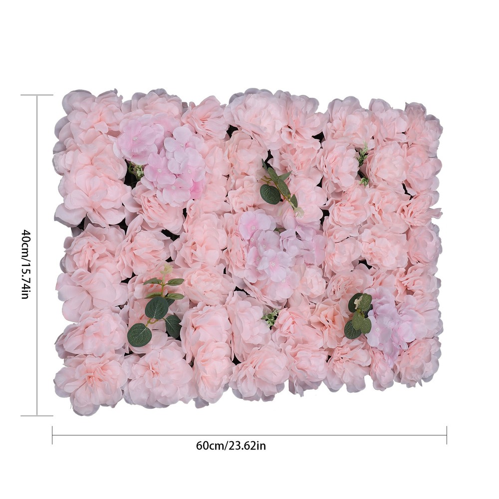 6X Artificial Hydrangea Rose Photo Wall Flower Wall Panel Wedding Stage Decor US