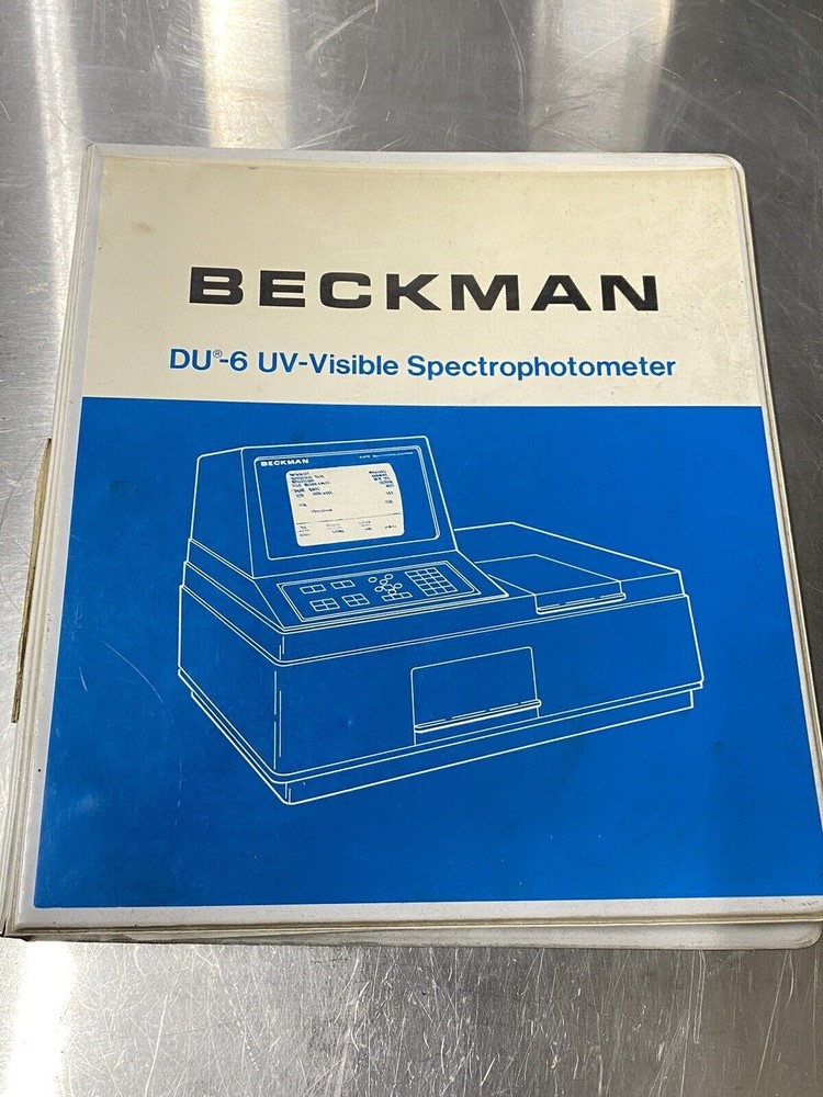Beckman DU-6 Spectrophotometer UV-visible - Users Guide / Instruction Book
