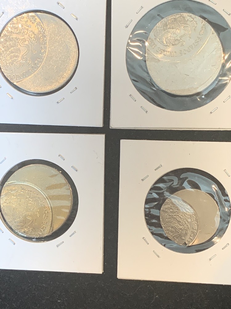 4 Pc Lot Mexico Half Off Center Error Coins MAJOR ERRORS
