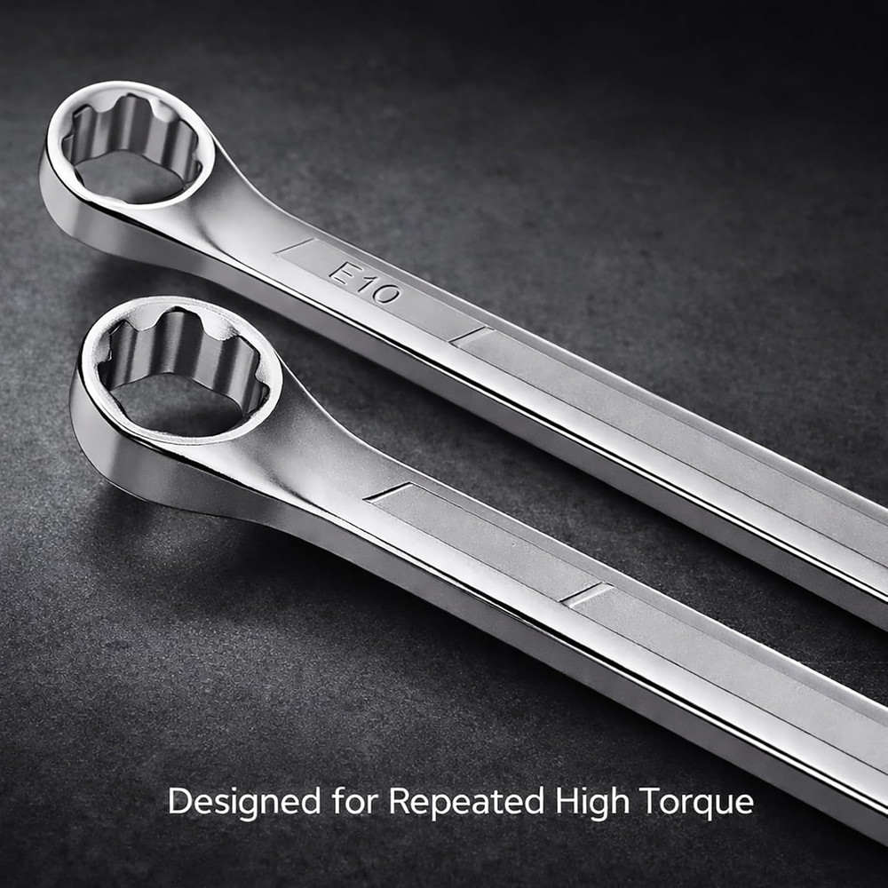 E Torx Wrench Set, Double Box End Torx Wrenches, E6-E24 (E6Xe8, E10Xe12, E14Xe18
