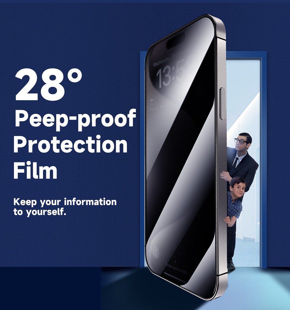 MAGIC JOHN for iPhone 12 Pro Max 6.7 inch Privacy Glass Screen Protector 2 Pack
